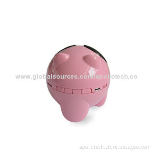 Portable Speaker, Colorful Cute Bear Shape with 500mAh Capacity, 5V/1A Input